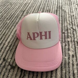 Pink Alpha Phi Trucker Hat